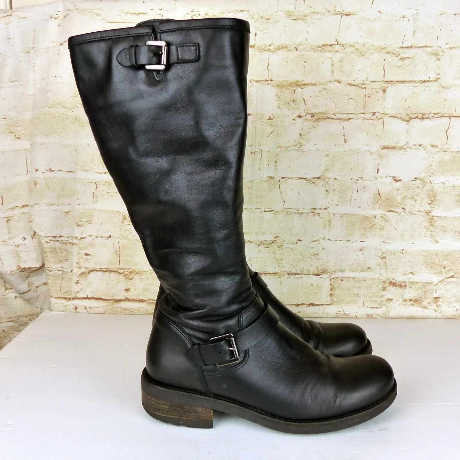 La Canadienne Caleb Knee High Riding Boot Women 10 Black Leather Waterproof $495 - Image 2