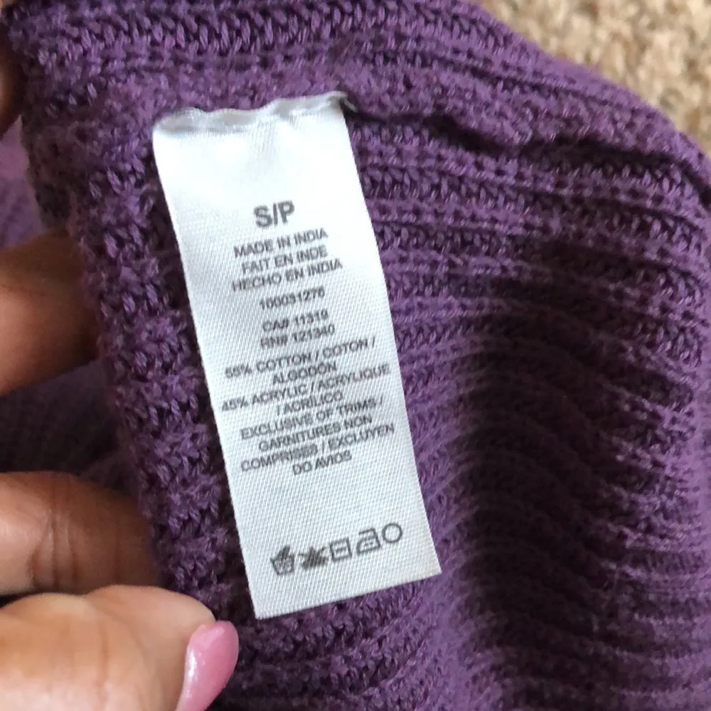 Garage  | Purple Drop Sleeve Lace Up Sweater - Image 15