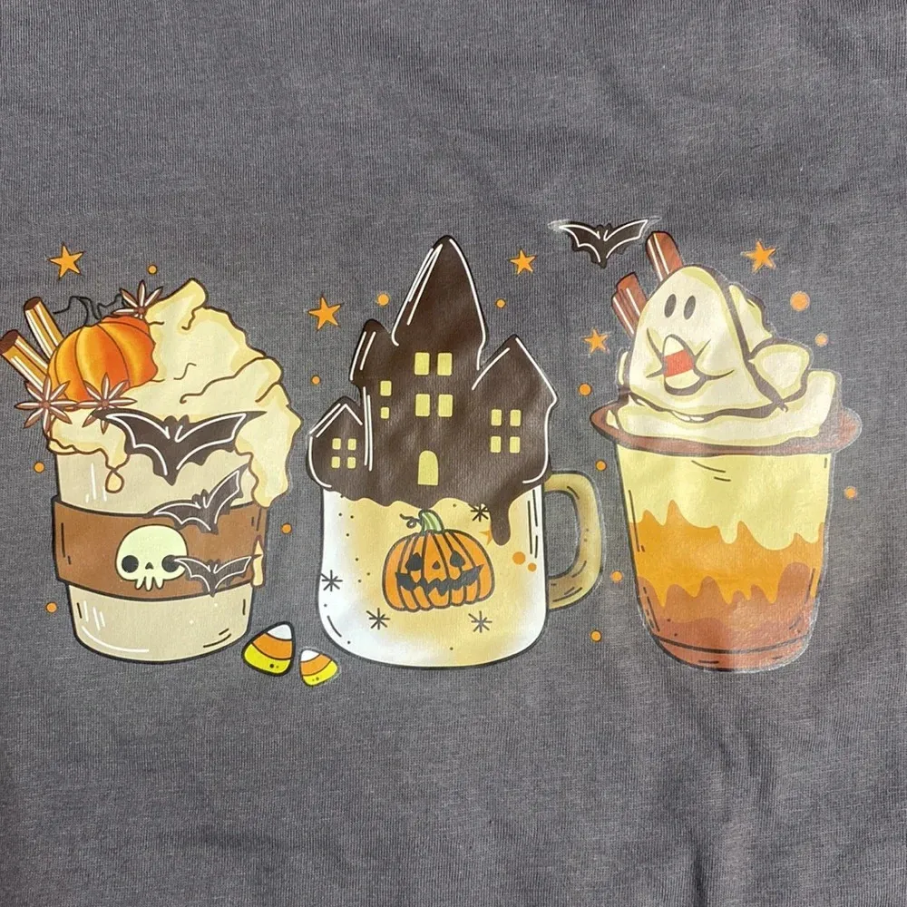 Shein Halloween coffee graphic tee - Image 4