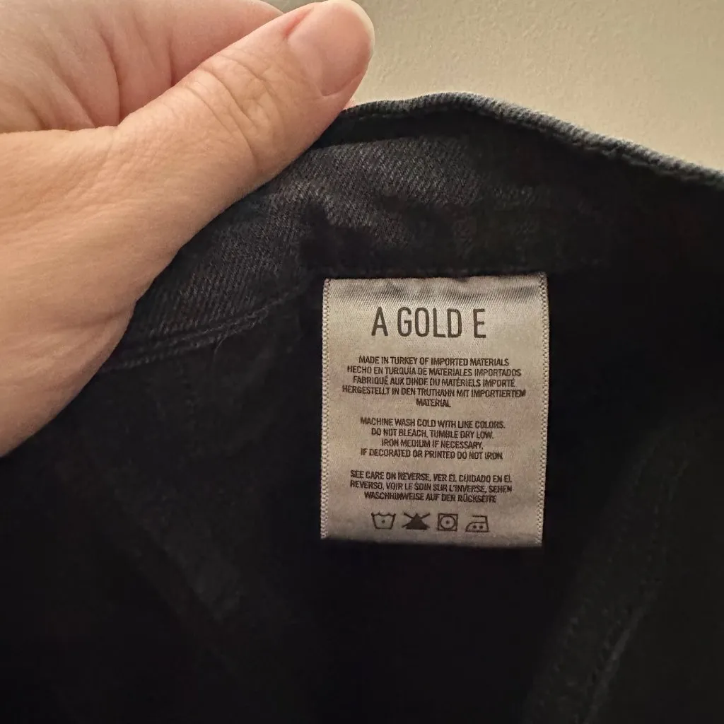 AGOLDE Sophie Crop High Rise Skinny Jeans Size 27 Washed Black Distressed - Image 8