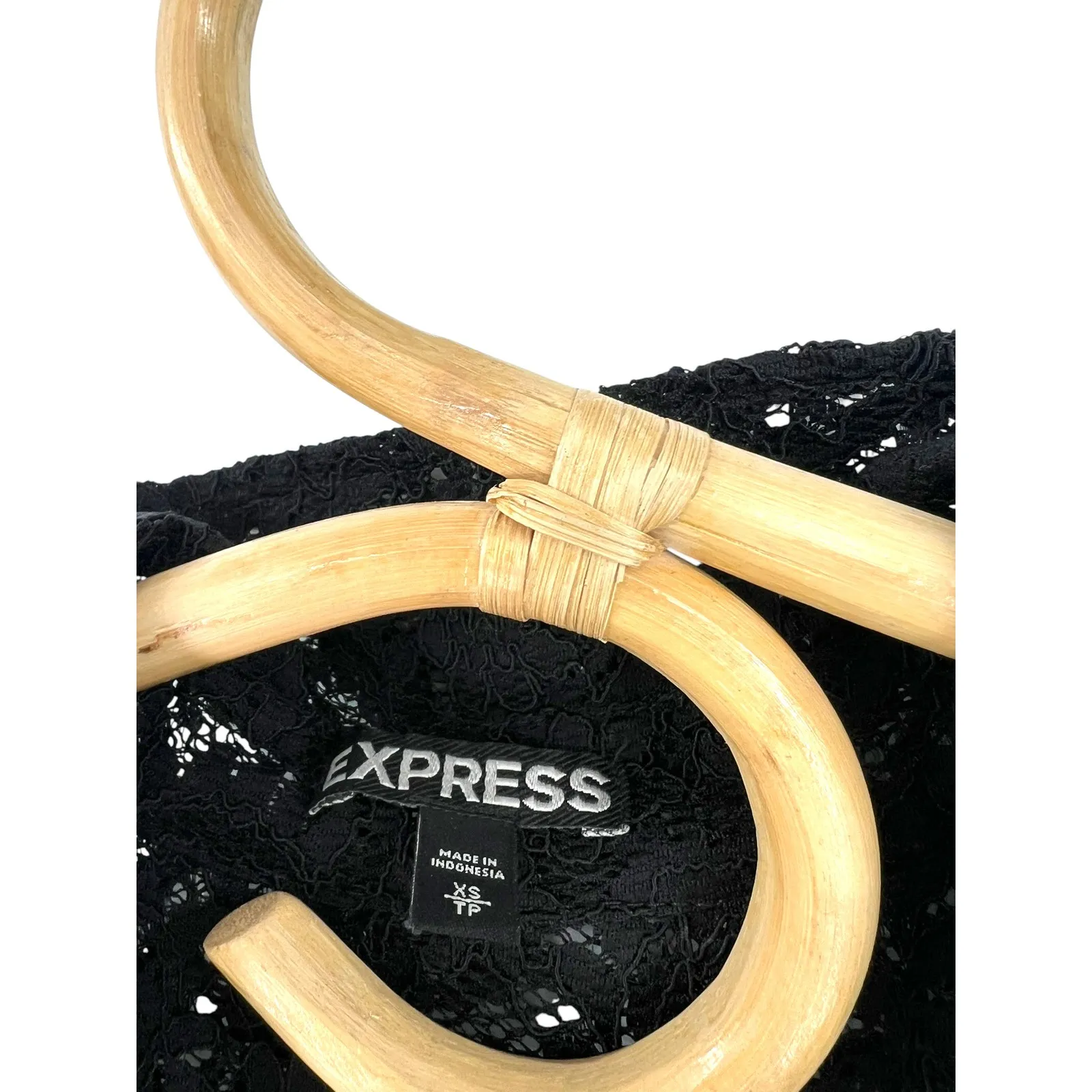 Express | XS| Top Blouse Open Front Jacket Lace Cropped Dark Academia Romantic - Image 3