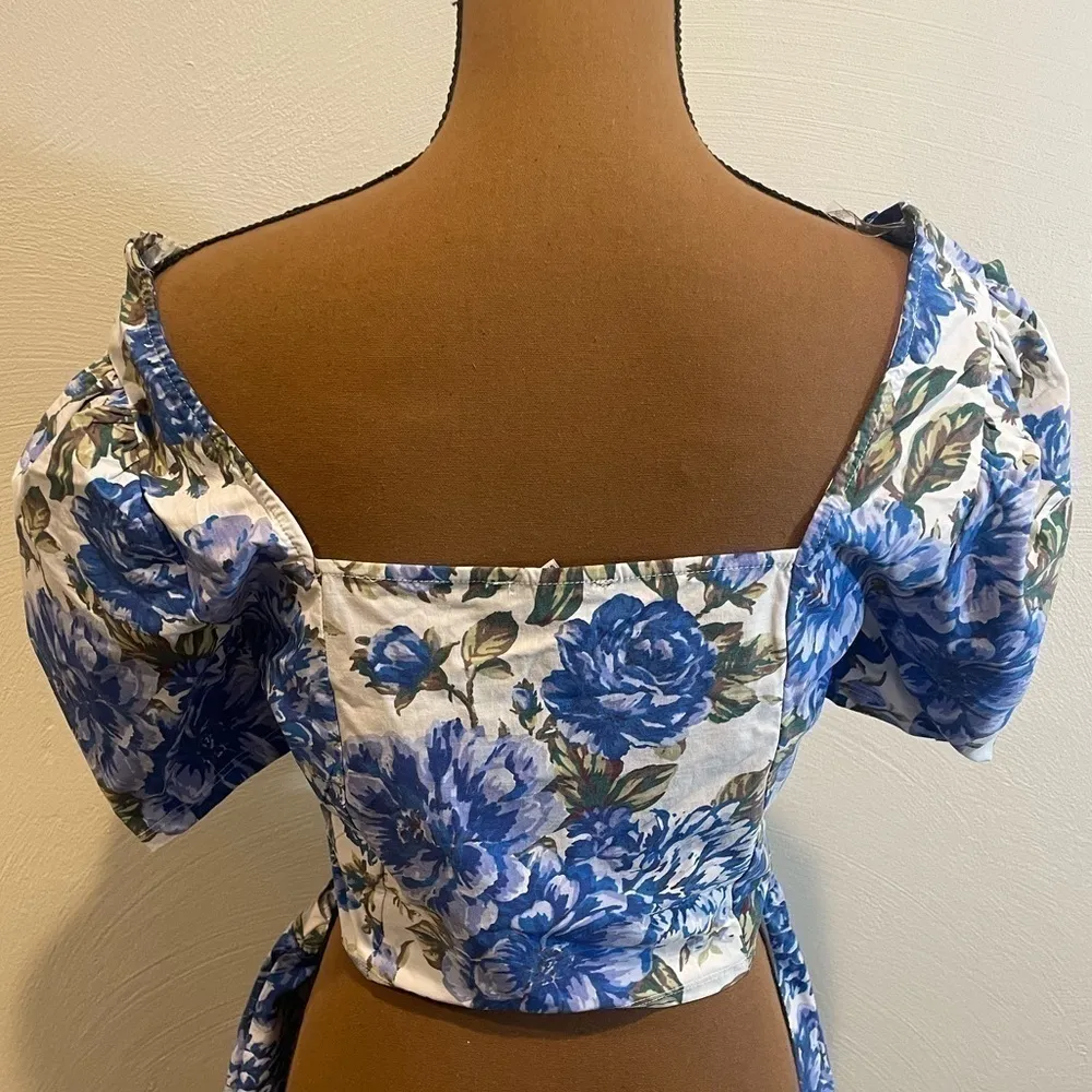 Blashe size m two piece summer outfit. Skort with crop top shirt Blue Size M - Image 7