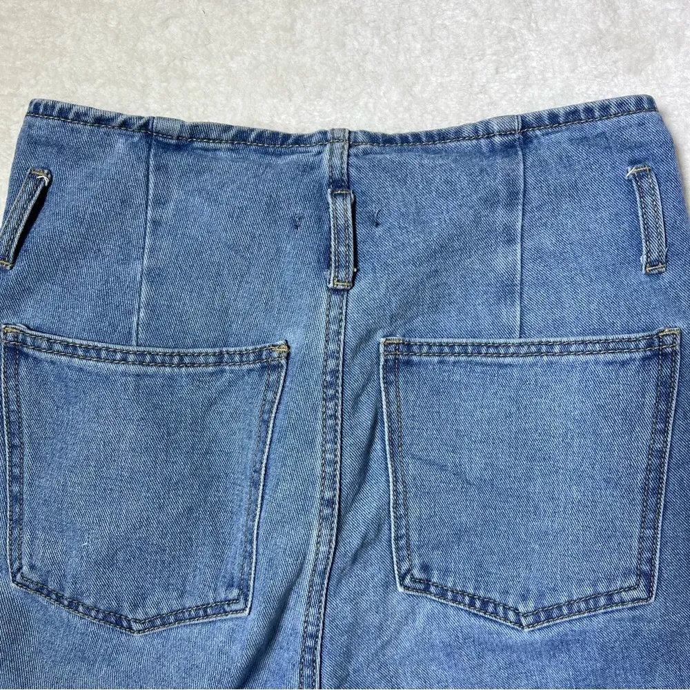 Nasty Gal High Rise Paperbag Denim Shorts - Image 7