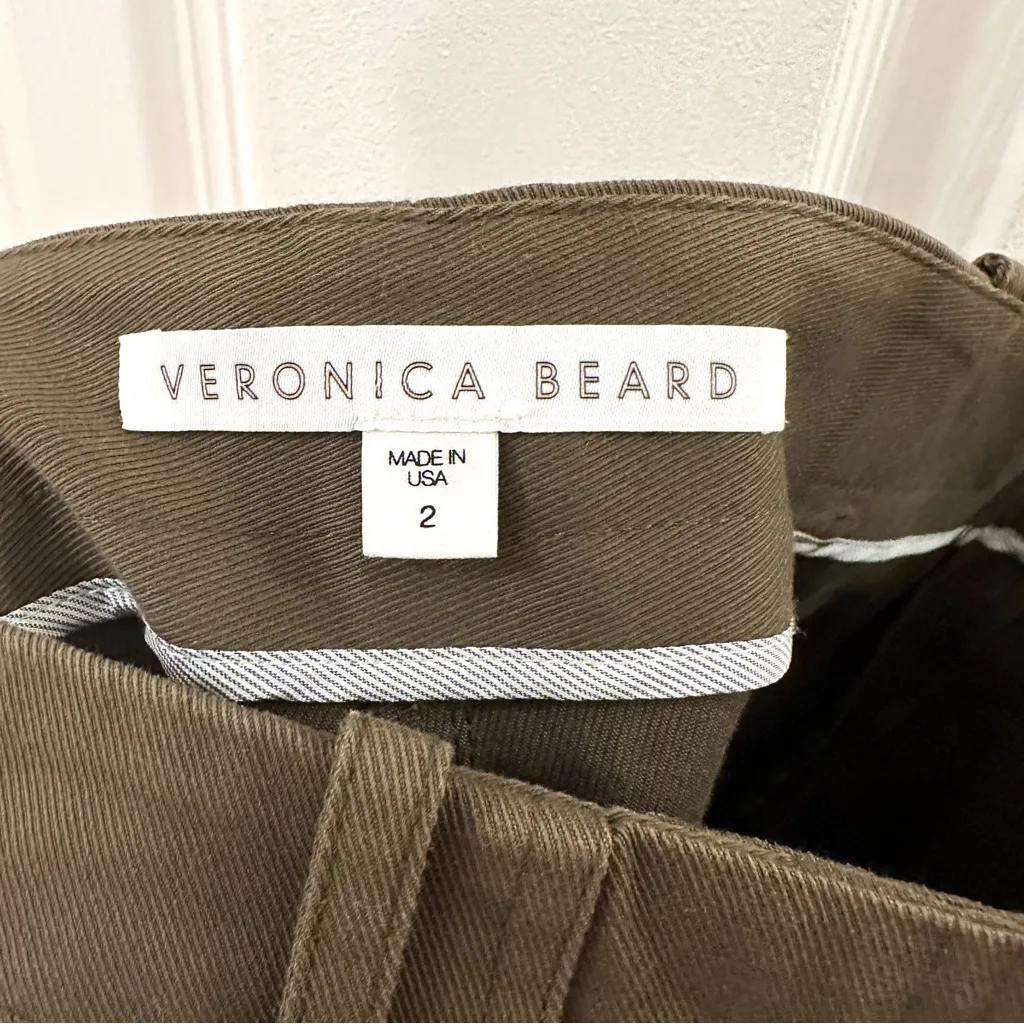 NEW VERONICA BEARD Field Cargo Trousers Green Stretch Cropped Jogger sz 2 - Image 13