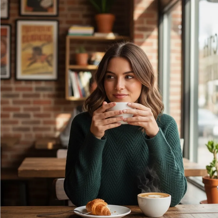 Abercrombie & Fitch Mockneck Chevron Sweater in Forest Green - Image 5