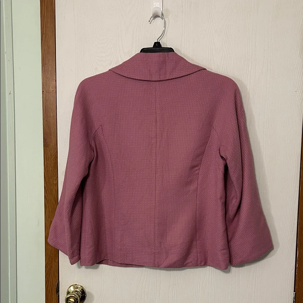 Dialogue  Pink Women's Cropped Jacket Size Medium - Image 2