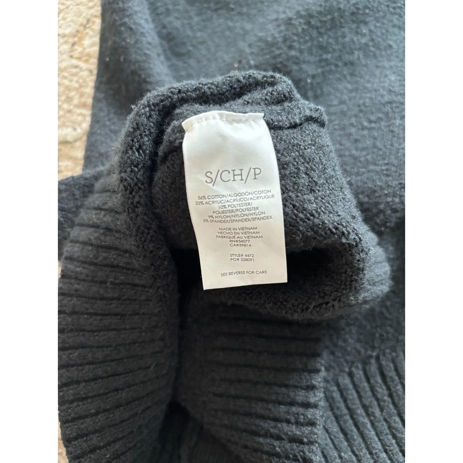 Cabi Sweater Womens Small Black Midi Longline Cardigan Travel Preppy Academia - Image 5