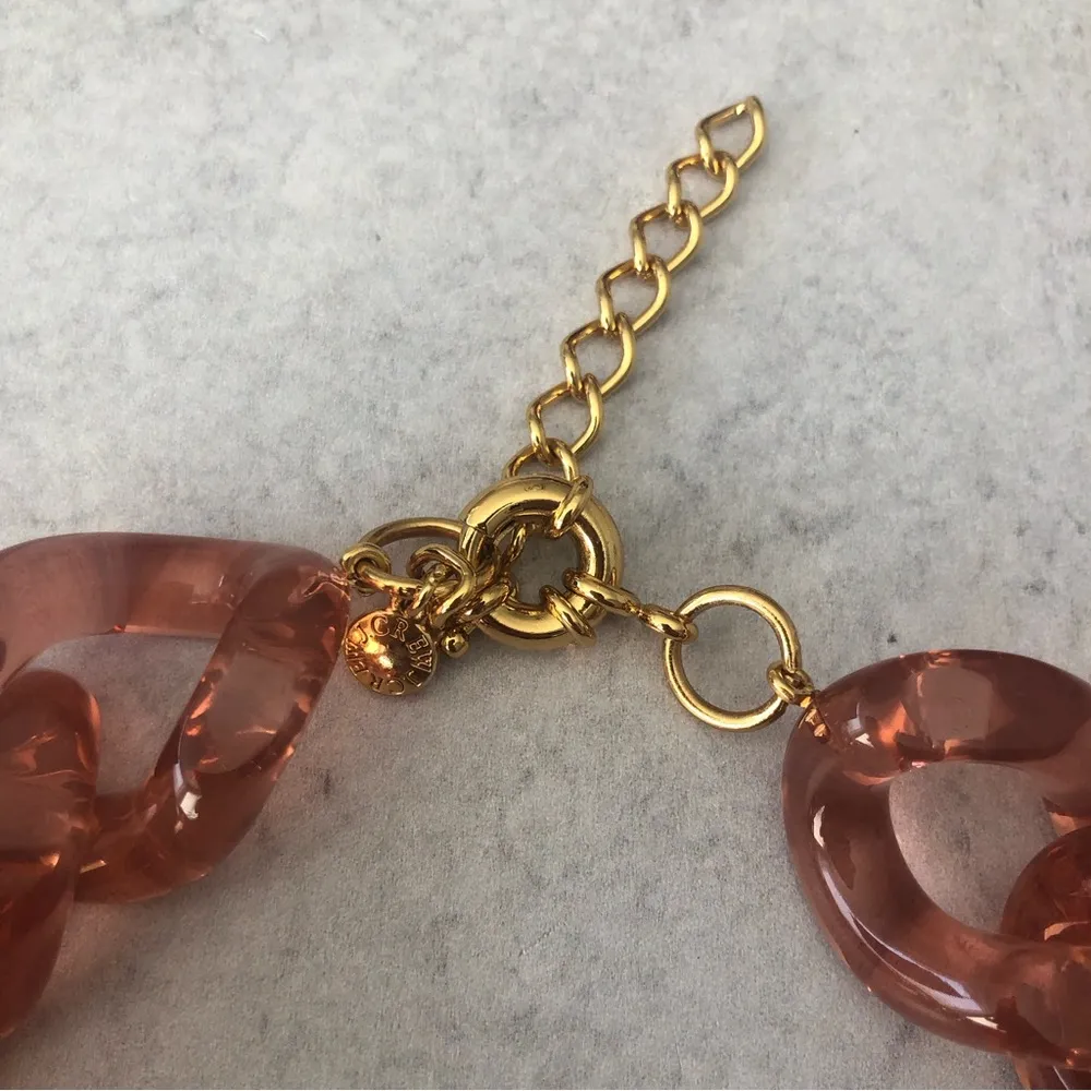 J. Crew Made in Italy Chunky Link Necklace Fireplace Red Style BK900 NEW - Image 2