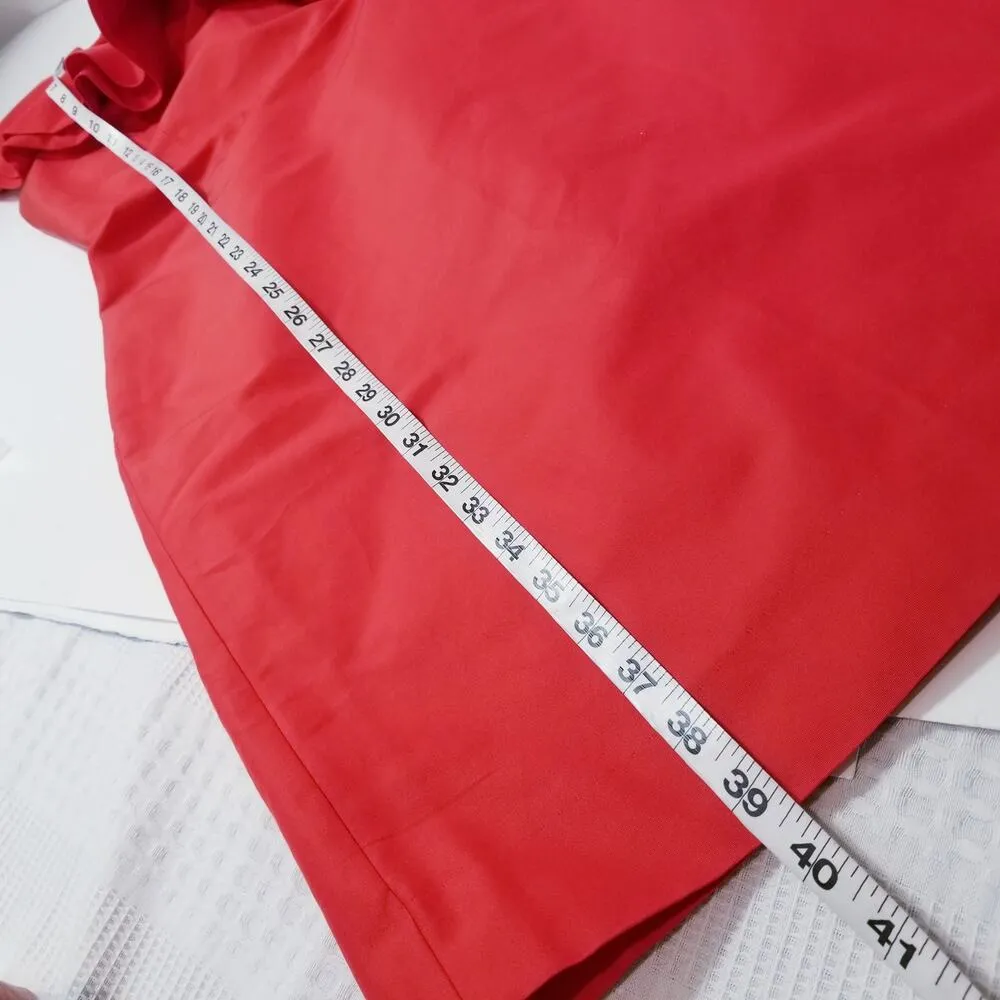 J. Crew size 6T Cotton Silk Ruffle One Shoulder Dress Holiday Christmas Party - Image 7