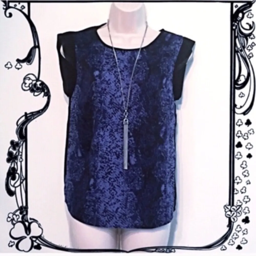 🆕 Walter Baker python sheer sleeveless blouse tank top - Image 2