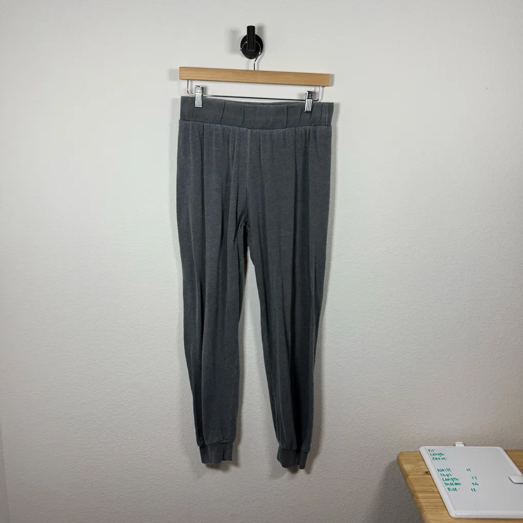 Spiritual Gangster Women’s Grateful Embroidered Joggers in Grey Size S - Image 2