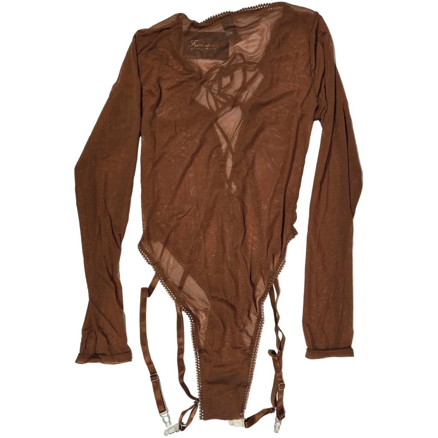 Frederick's of Hollywood Lola Lee Sheer Mesh Long Sleeve Teddy M NWT‎ - Image 2