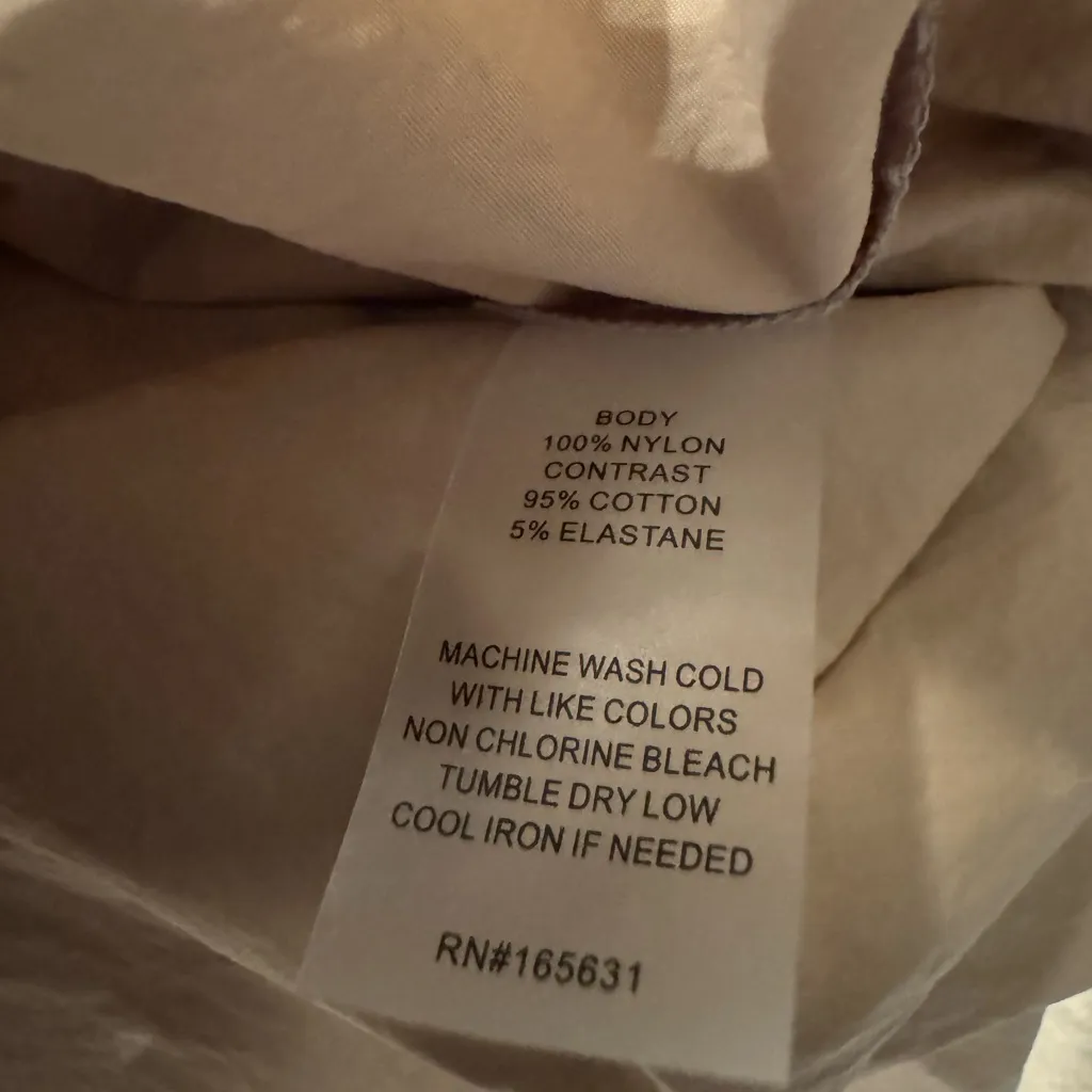 Johnny Was Calme Mix Nylon Women’s Cream Hooded Pullover Jacket Size Large - Image 9