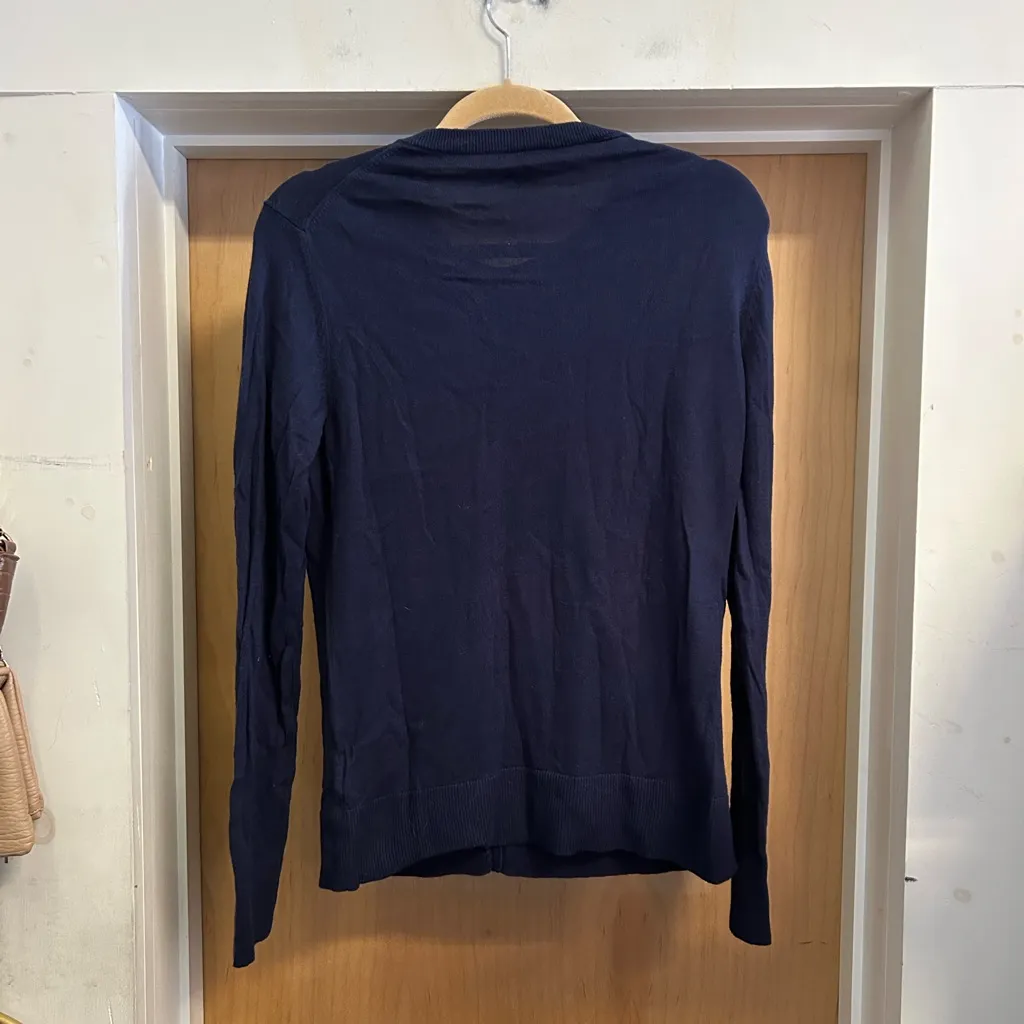 Gap  Cotton Navy Button Down Light Weight Cardigan - size L - Image 2