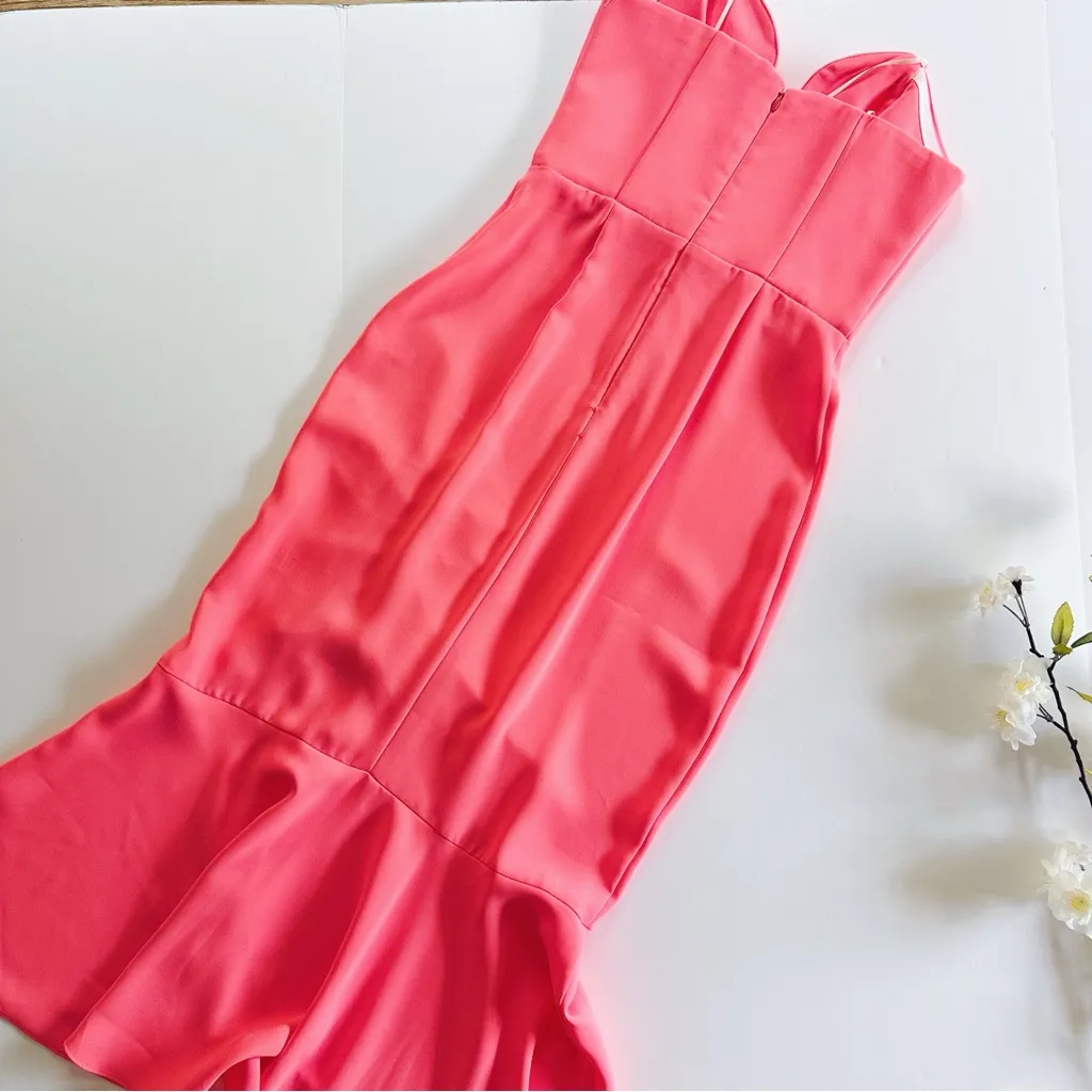 NEW Amanda Uprichard Rayna Ruffled Ruched Cocktail Party Dress Pink - Image 5