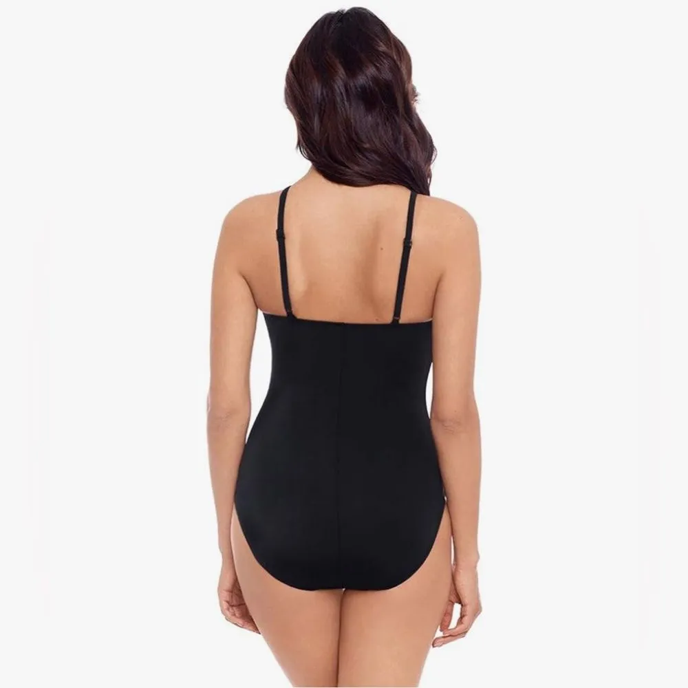 Magicsuit Neon Nature Jill One Piece Swimsuit High Neckline Black Neon 10 NWT - Image 5