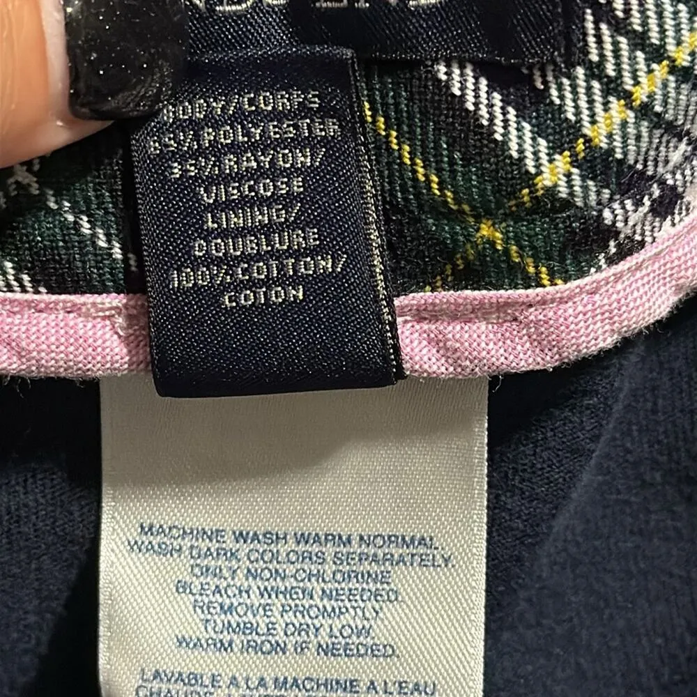 LANDS’ END size 10 women’s school uniform side pleat plaid skirt above the knee Green - Image 9