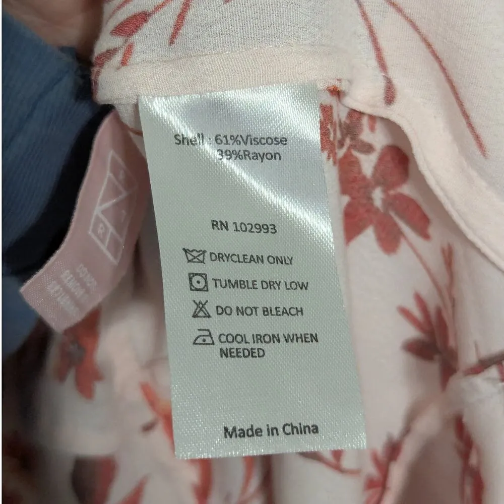 THAKOON Pink Leaf Tank Dress Ruffle Mini Floral Womens 8 RTR Dainty Coquette Top - Image 6