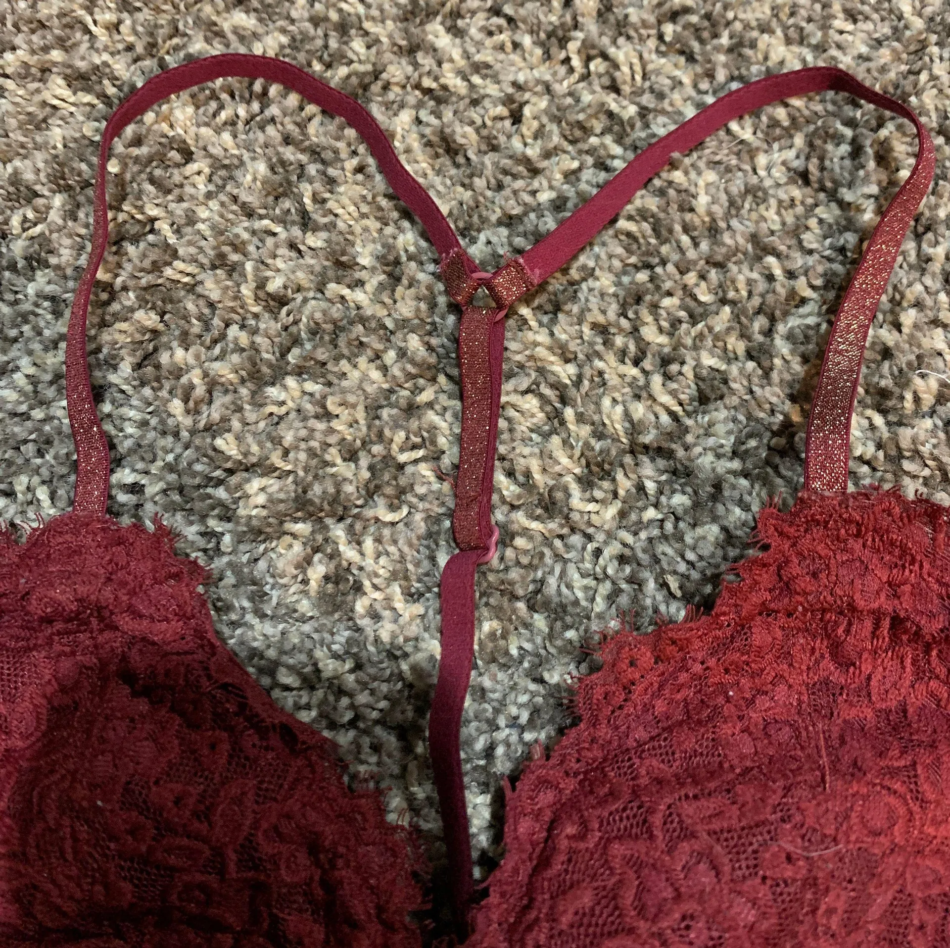 Aerie Red Lace Bralette - Image 3