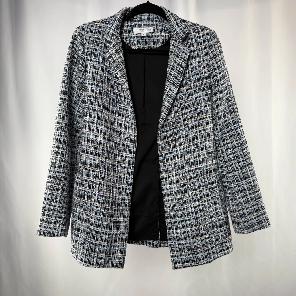 Adam Lippes x RTR Tweed Blazer in Blue Size 0 - Image 4
