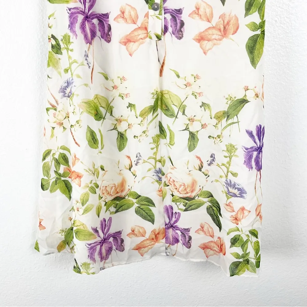 SHOW ME YOUR MUMU Kristy Floral Collared Lined Sleeveless Mini Dress, Medium - Image 8