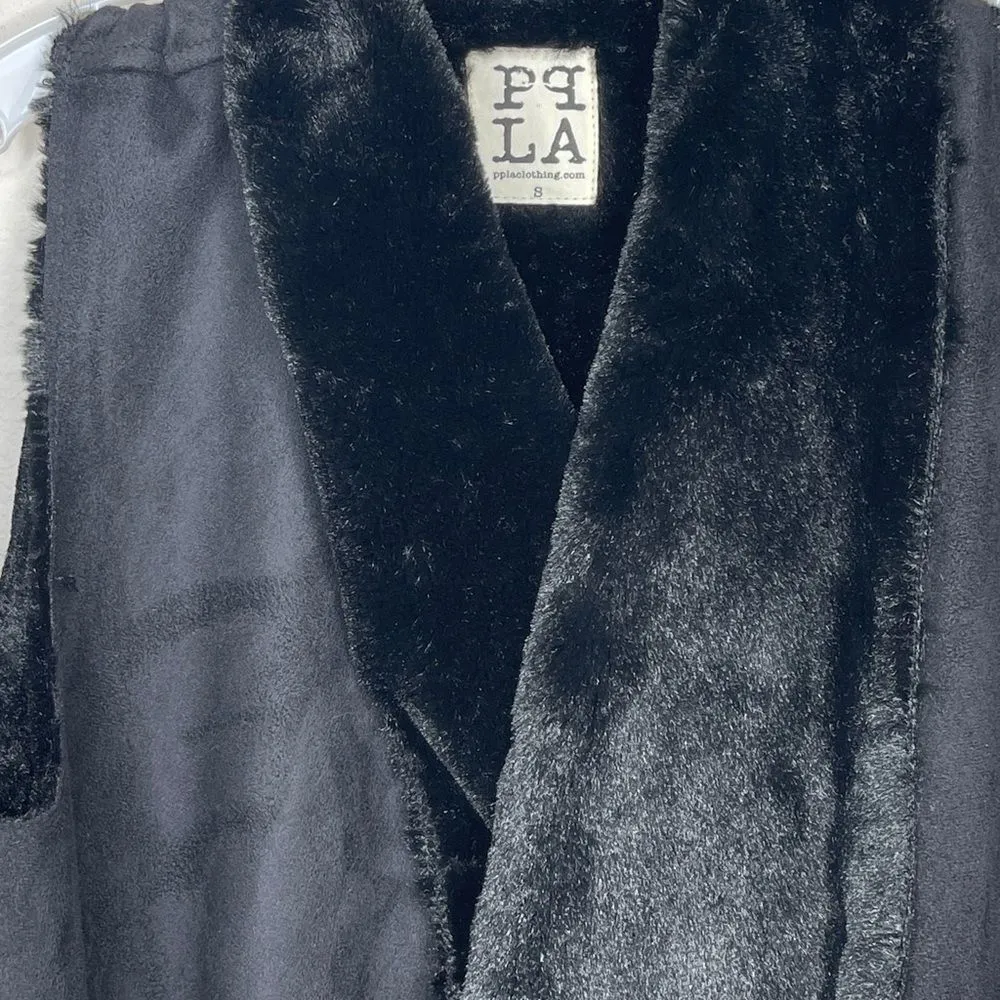 PPLA Clothing Fur Lined‎ Vest Black - Image 6