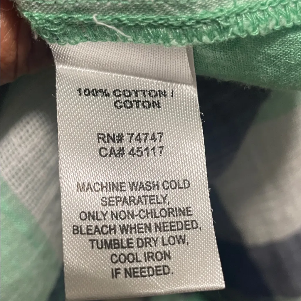 Natural Reflections Green and Blue Plaid Blouse - Image 5