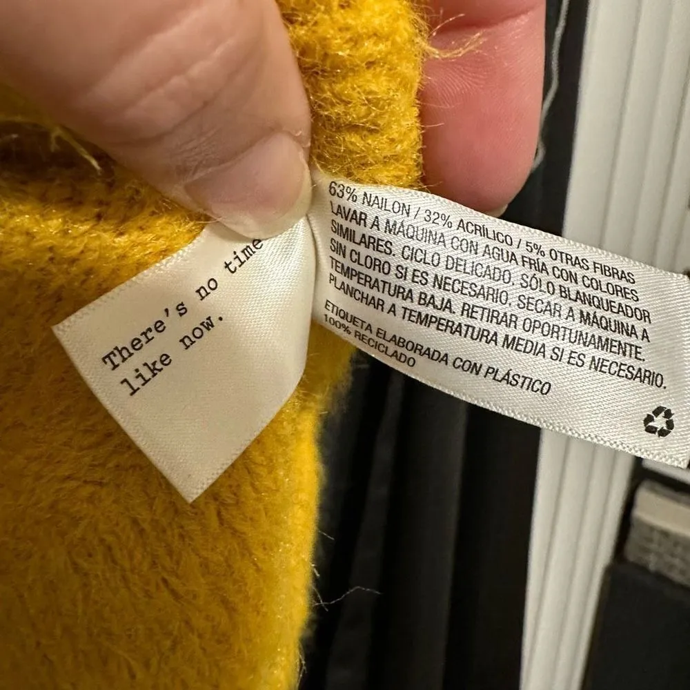 A New Day Yellow Fuzzy Super Soft Crew Neck Sweater. A New Day Yellow Fuzzy Supe - Image 7