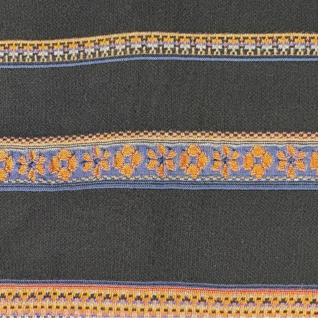 Peruvian Connection Knit Bodycon Dress Womens Medium Black Boho Whimsigoth - Image 10