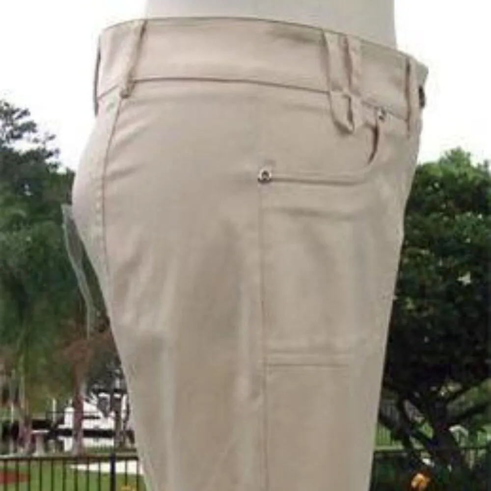 Cache Lace Up Bottom Satin Sheen Crop Pant Cotton Blend Stretch New NWT $98 - Image 7