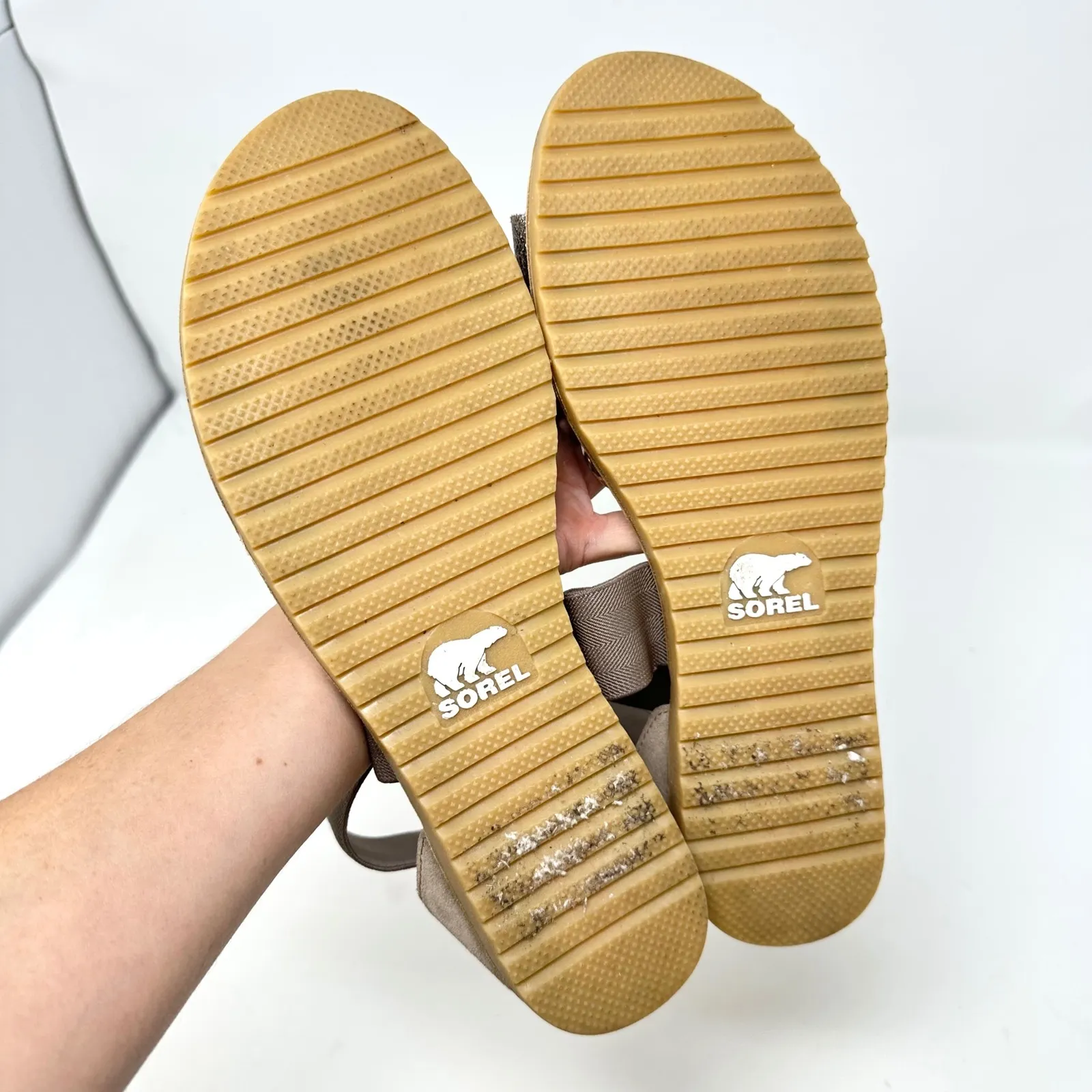 Sorel Ella II Flat Sandals‎ Gold Tan Size 9 - Image 6