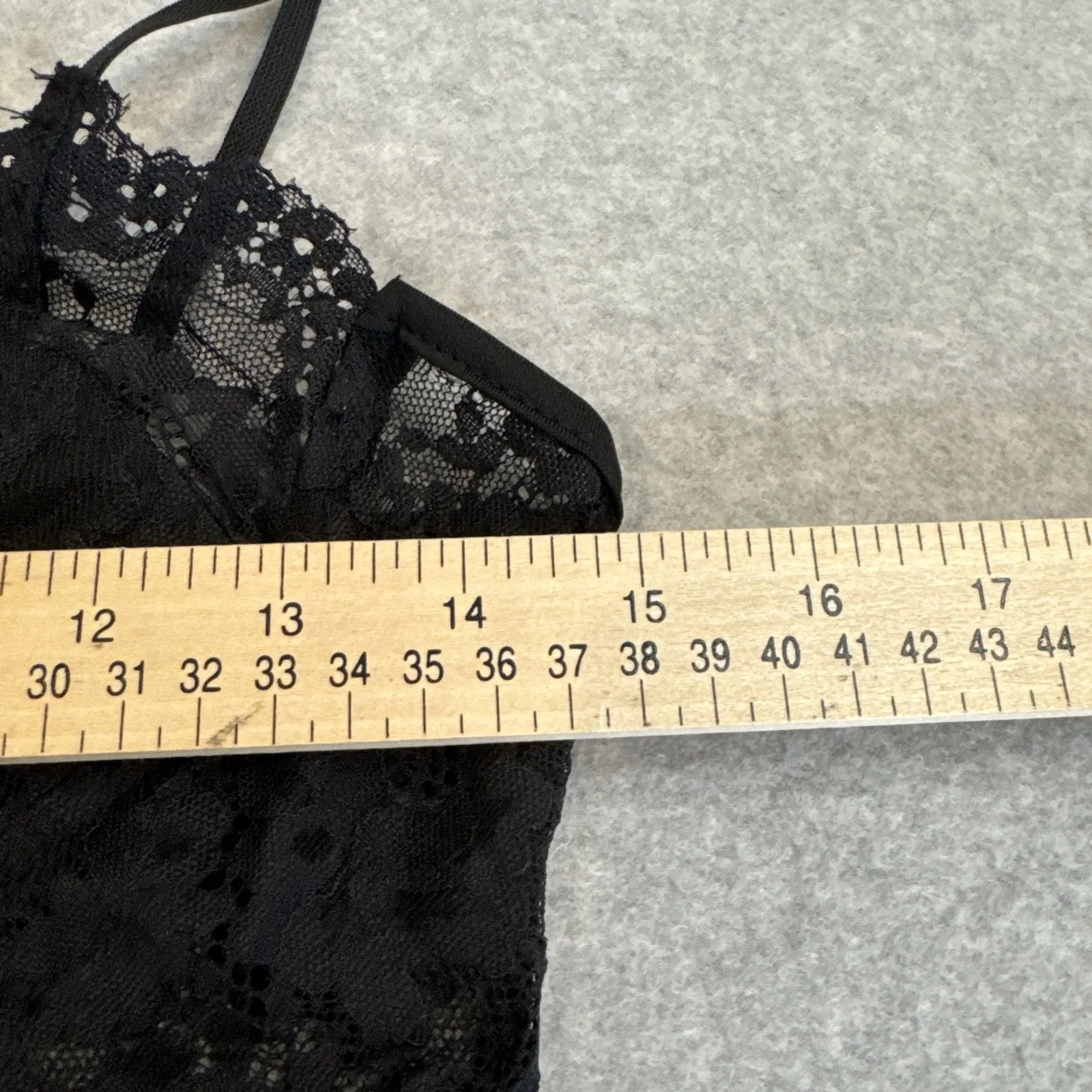 Gothic Butterfly Bralette Womens Large Black Whimsigoth Witchy Lace Side Boning - Image 9