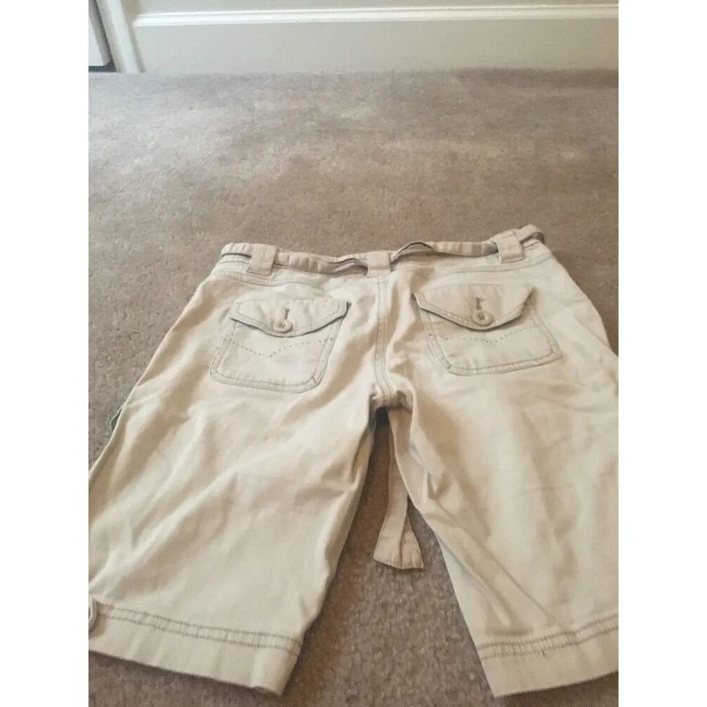 Arizona Women's Casual Shorts Pockets Size 1 Beige Khaki - Image 4