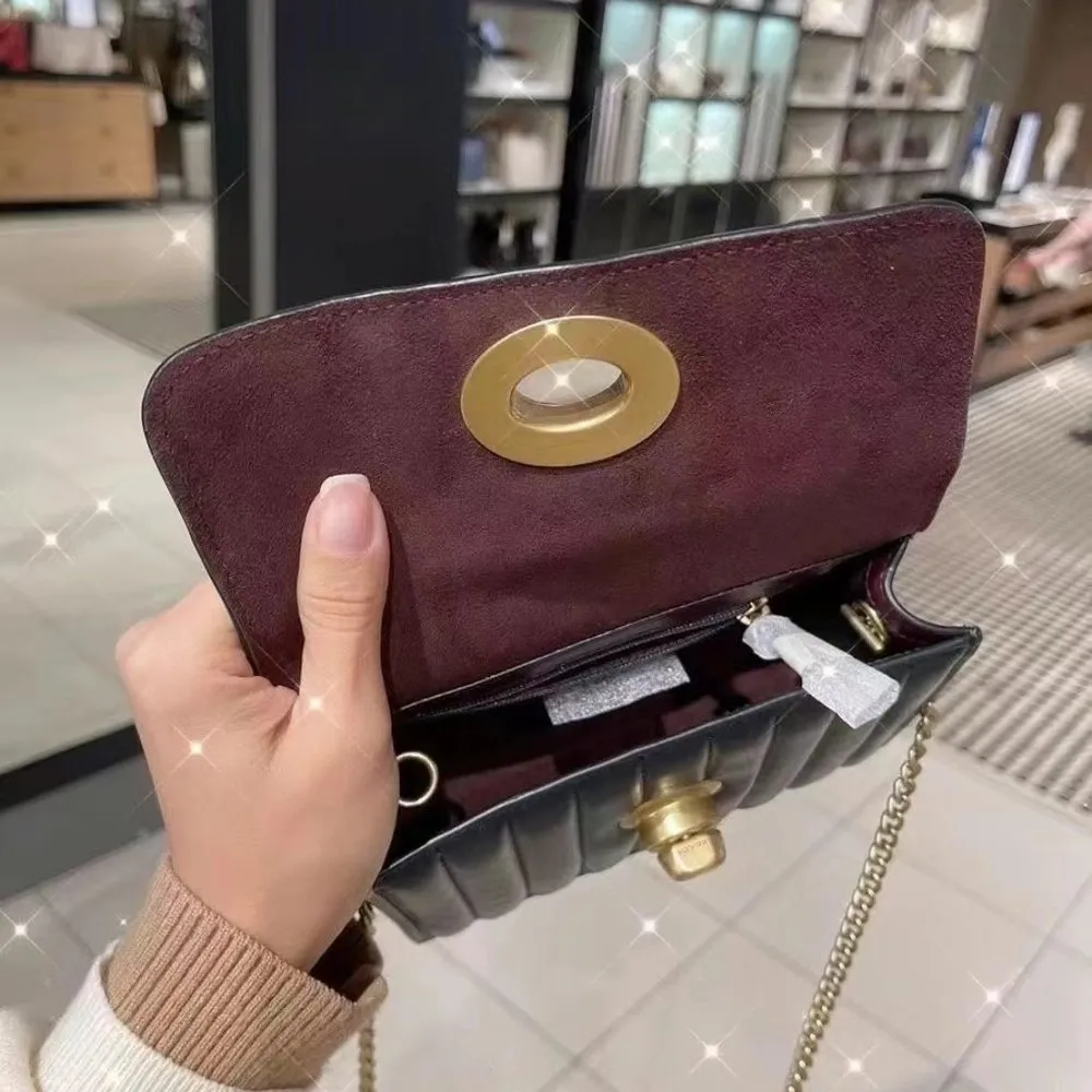 Coach X Jennifer Lopez with Linear Quilting Black Leather Cross Body Bag - Image 5