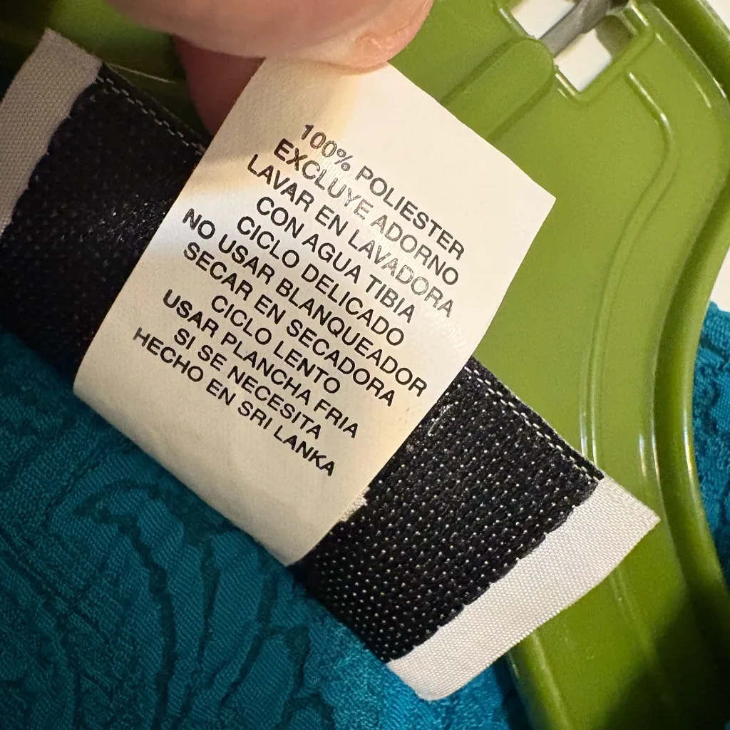 Vintage DB Collection Women's Teal Floral Skirt Blazer Suit Set Size 10 Petite Blue - Image 4