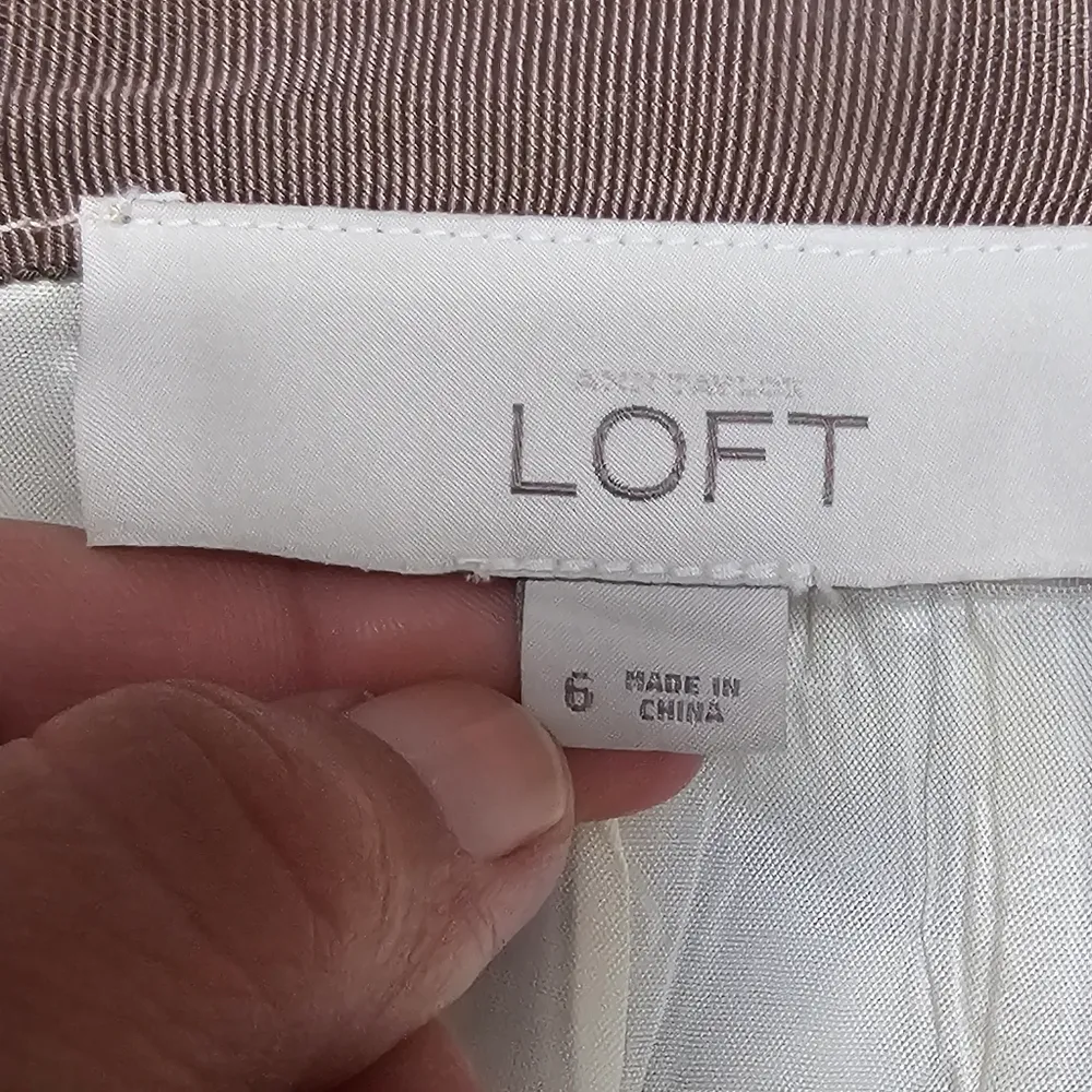 Loft Brown & Beige Zebra Print Silk Blend Pencil Skirt Size 6 - Image 6