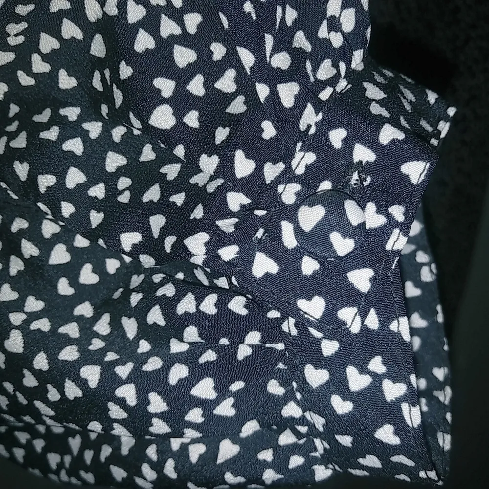 Candies M Hearts All Over Print Black Long Sleeved Feminine Top - Image 13