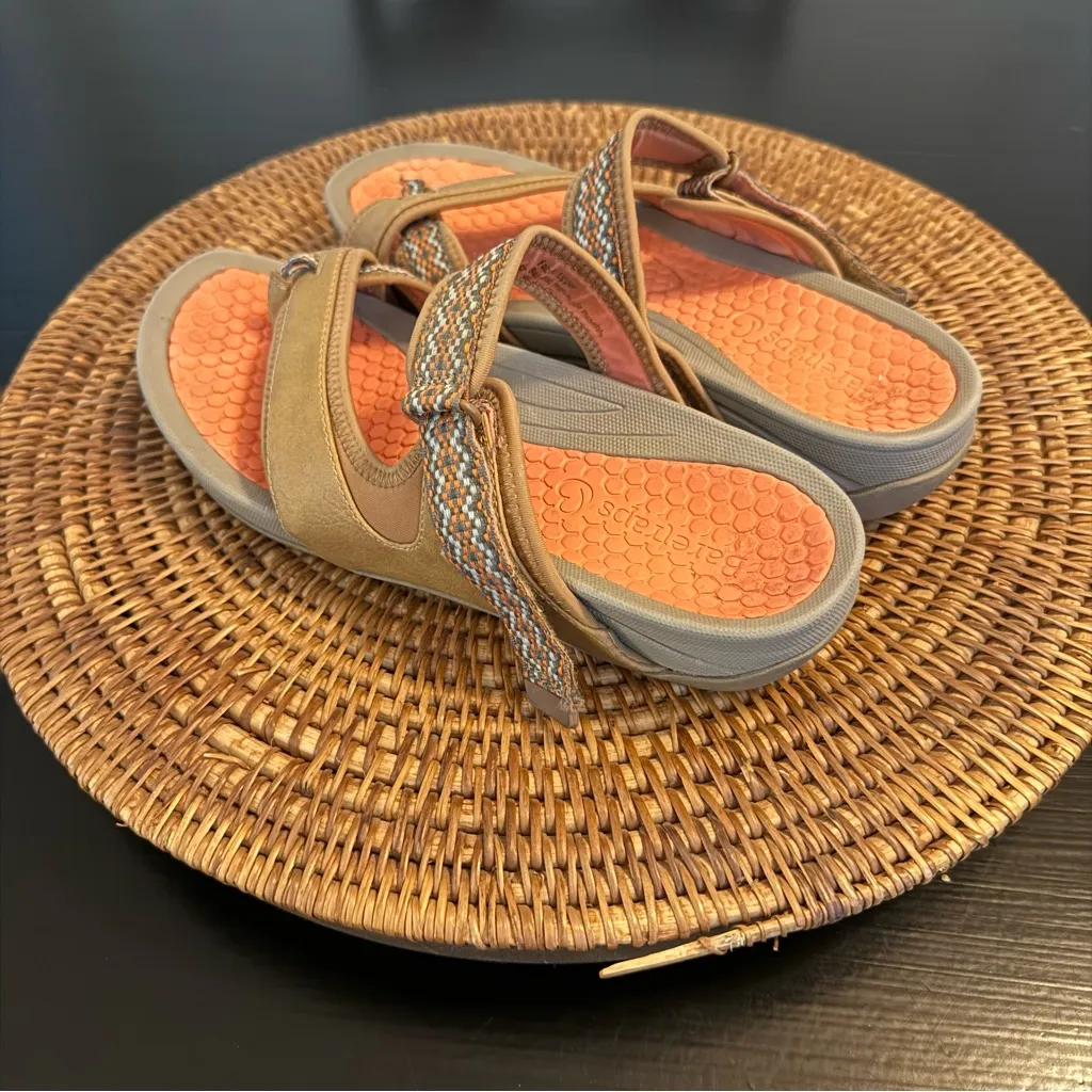 Bare traps Orange and Tan Sandals - Image 3
