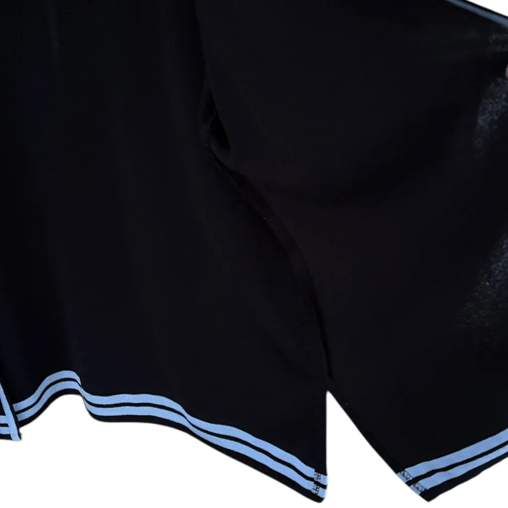 EUC Misook Open Front Sweater Black Sky Blue Size XL - Image 4