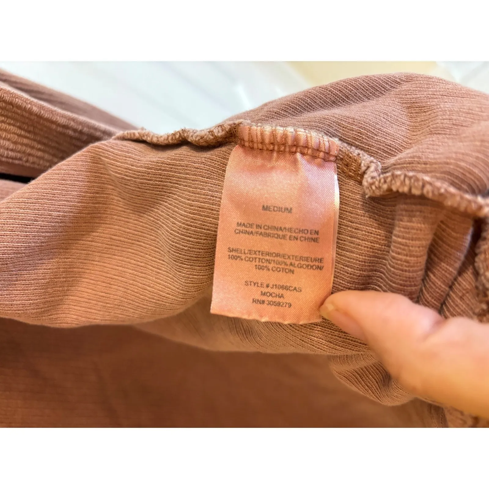 Thread and Supply Womens Corduroy Button Down Shirt Jacket Medium Rose Pink - Image 4