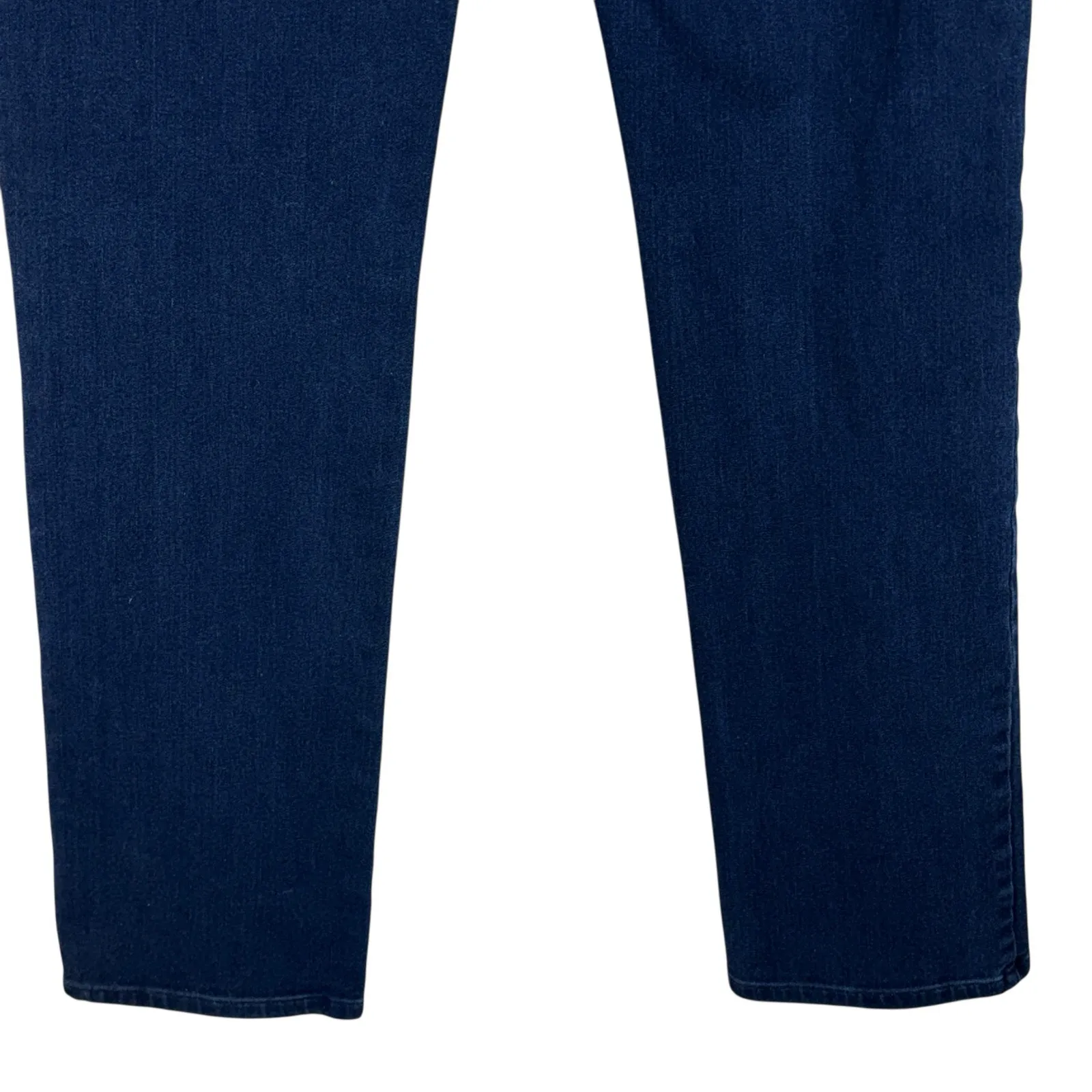 Betabrand Large LONG Straight Jeans Pull-On Mid-Rise Pockets Medium Wash Blue - Image 5