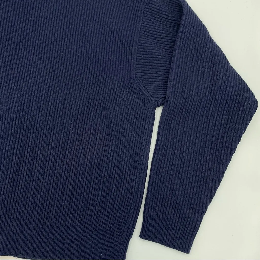 Vintage Cardigan Sweater Navy Blue‎ Acrylic Women Size Medium V - Image 12