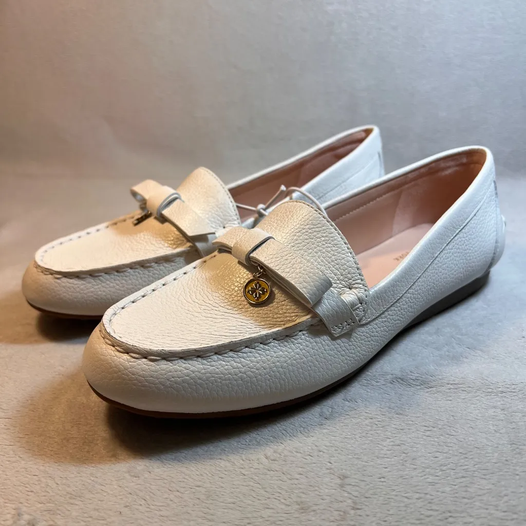 Kate Spade NY Women's Size 7B Desi Slip On Leather Loafer Moccasin Ivory - Image 10