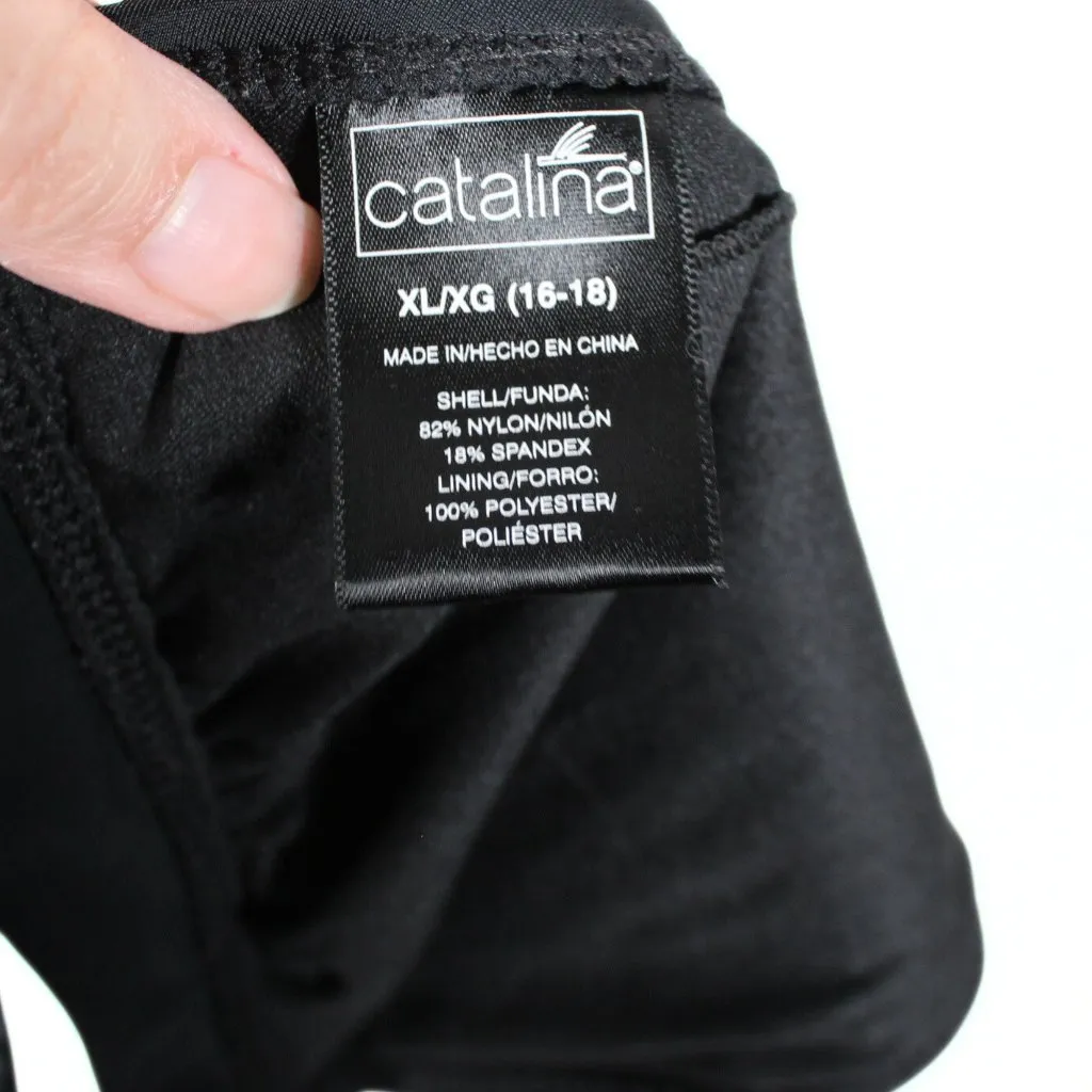 Catalina Black Halter Bikini Swim Tank Top - Women's XL - Image 9