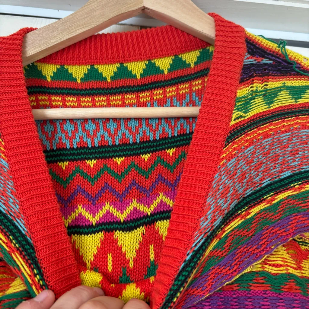 Marc by Marc Jacob’s Reverse Weave Colorful Salsa Sweater - Image 4