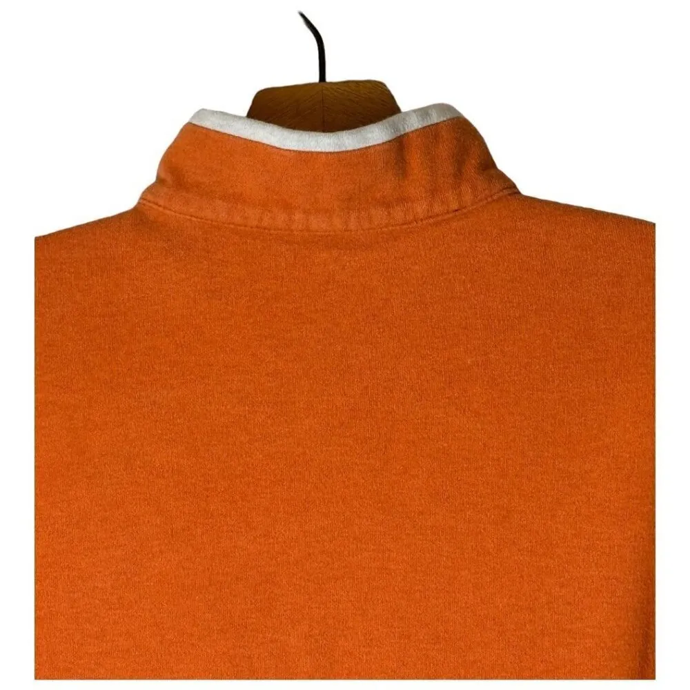 Peter Millar Sweatshirt Women Small Orange Cotton‎ Full Zip Mock Neck Outdoor - Image 4
