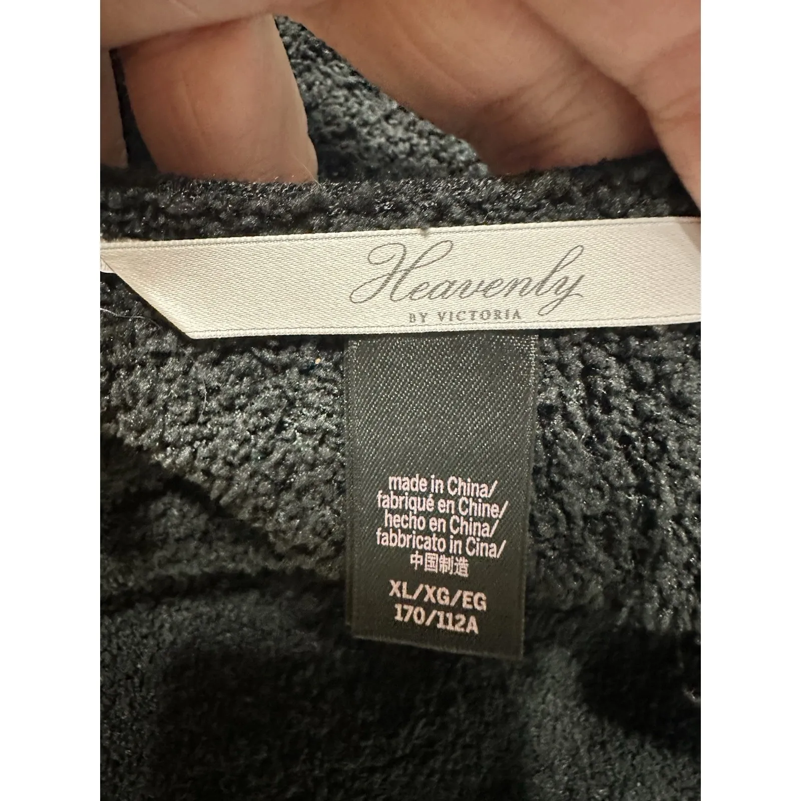 Victoria's Secret Heavenly Popcorn Teddy Knit Lounge Set Black XL - 2pc EUC - Image 6