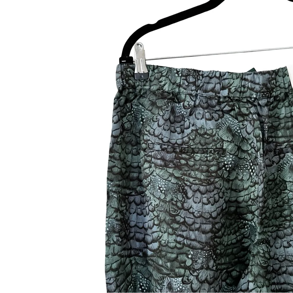 NWT SCOTCH AND SODA Eleni Wide Leg Printed Green Pajama Pants Sz L - Image 6