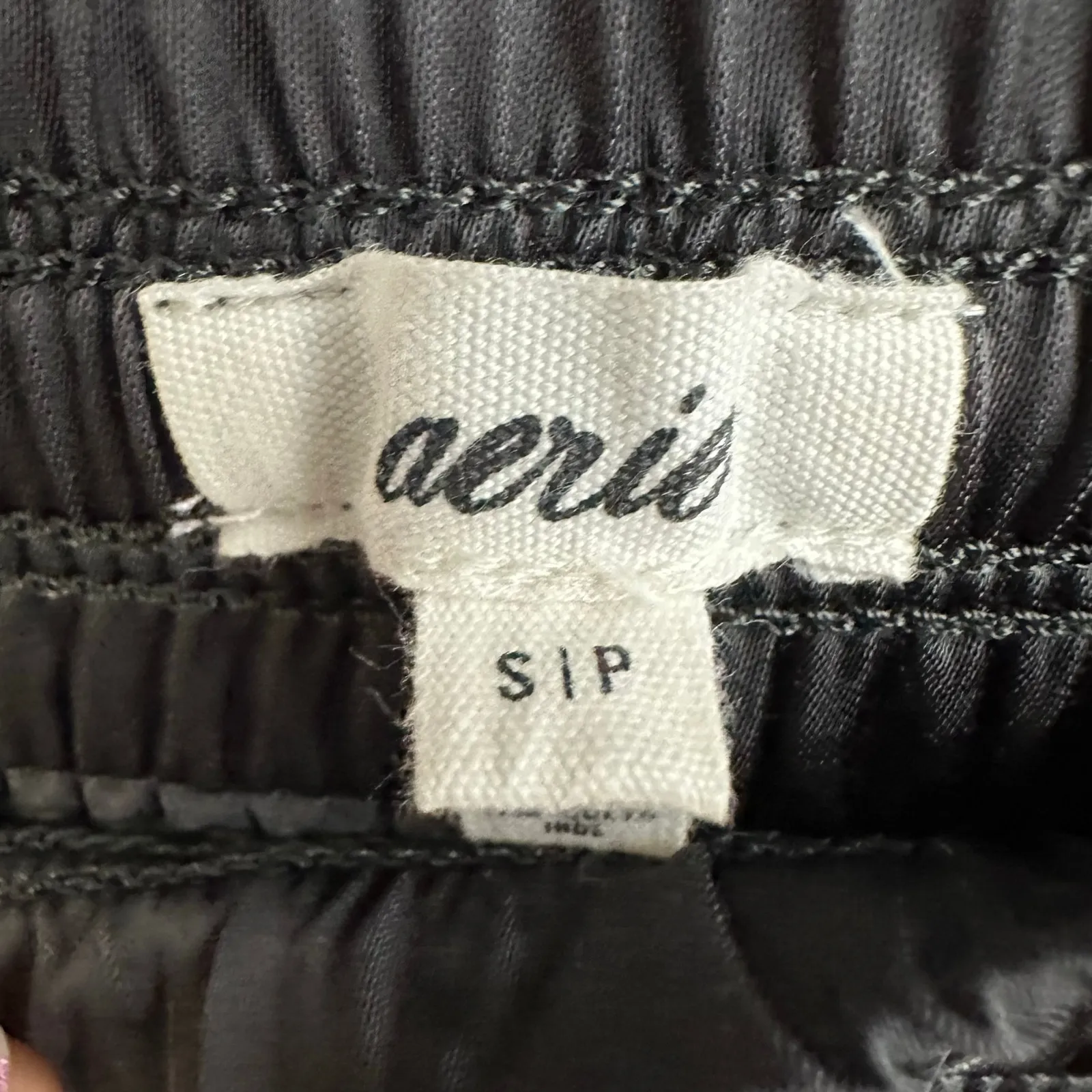 Aerie Gray Silky Cargo Jogger Pants Small Lightweight Drawstring Pockets - Image 7