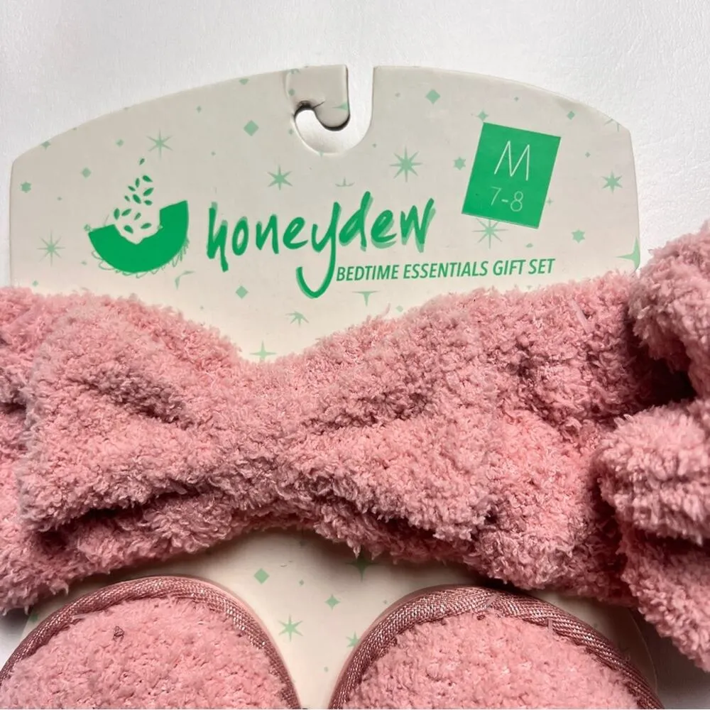 Honey Dew Women's Bedtime Accessories Slippers Scrunchie and Headband Set NWT - Image 2